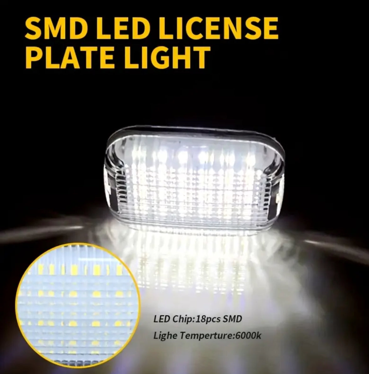 2 pcs SUPER bright 12V LED Rear dome lights